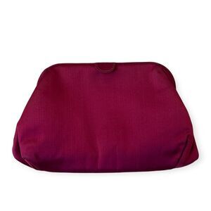 Vintage 1960s Mel-Ton Satin Clutch, Burgundy